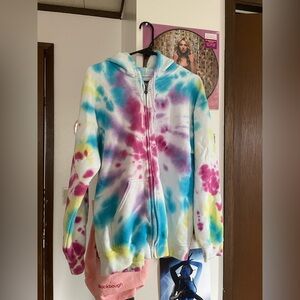 Firework Tie Dye Zip-Up Sweatshirt